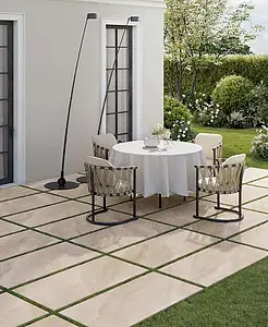 Background tile, Effect slate, Color beige, Unglazed porcelain stoneware, 60x120 cm, Finish antislip