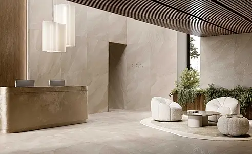 Background tile, Effect slate, Color beige, Unglazed porcelain stoneware, 120x278 cm, Finish antislip