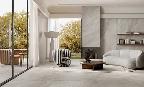 Background tile, Effect slate, Color grey, Unglazed porcelain stoneware, 120x278 cm, Finish antislip