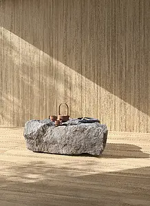 Bakgrundskakel, Textur trä, Färg brun, Oglaserad granitkeramik, 120x278 cm, Yta halksäker