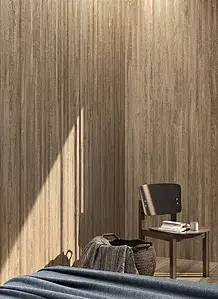 Bakgrundskakel, Textur trä, Färg brun, Oglaserad granitkeramik, 120x278 cm, Yta halksäker
