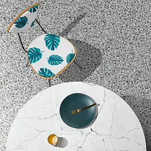 Grundflise, Effekt terrazzo, Farve med flere farver, Glaseret porcelænsstentøj, 60x60 cm, Overflade skridsikker