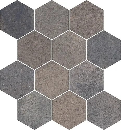 Gambini, Heartland, Heartland_Mosaico_Esagona_Charcoal