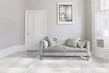 Bakgrundskakel, Textur textil, Färg grå, Glaserad granitkeramik, 30x60 cm, Yta matt