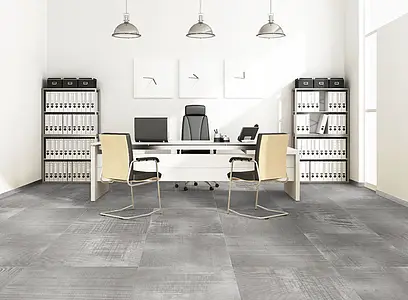 Background tile, Effect fabric, Color grey, Glazed porcelain stoneware, 60x60 cm, Finish matte