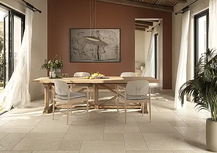 Background tile, Effect other stones, Color beige, Unglazed porcelain stoneware, 60x60 cm, Finish antislip