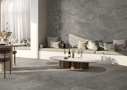 Background tile, Effect other stones, Color grey, Glazed porcelain stoneware, 60x120 cm, Finish antislip