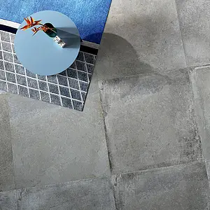 Background tile, Effect concrete, Color grey, Glazed porcelain stoneware, 100x100 cm, Finish antislip