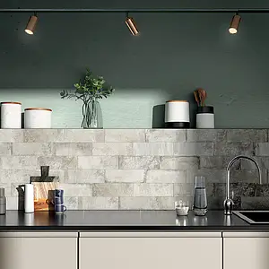 Background tile, Effect concrete,brick, Color beige, Glazed porcelain stoneware, 10x30 cm, Finish antislip