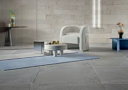Background tile, Effect concrete, Color beige, Glazed porcelain stoneware, 20x120 cm, Finish antislip