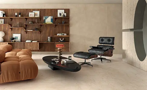 Background tile, Effect other marbles, Color beige, Unglazed porcelain stoneware, 5x120 cm, Finish left_menu_relefnaya