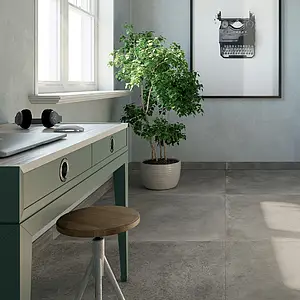 Skirting, Effect concrete, Color grey, Unglazed porcelain stoneware, 8x100 cm, Finish antislip