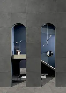 Background tile, Effect concrete, Color grey, Unglazed porcelain stoneware, 100x100 cm, Finish antislip