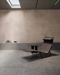 Grundflise, Effekt anden marmor, Farve beige, Uglaseret porcelænsstentøj, 120x280 cm, Overflade skridsikker