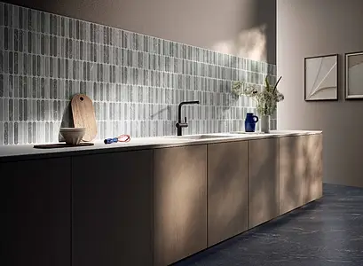 Grundflise, Effekt travertin,andre sten, Farve grå, Uglaseret porcelænsstentøj, 60x120 cm, Overflade skridsikker