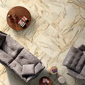 Carrelage, Effet pierre,autres types de marbre, Teinte beige, Grès cérame non-émaillé, 120x120 cm, Surface Satinée
