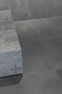 Bakgrundskakel, Textur enkaustisk kakel, Färg grå, Stil patchwork, Oglaserad granitkeramik, 20x20 cm, Yta halksäker