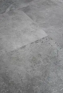 Grundflise, Effekt sten,other stones, Farve grå, Uglaseret porcelænsstentøj, 80x80 cm, Overflade skridsikker