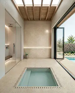 Background tile, Effect other stones, Color beige, Style provence, Glazed porcelain stoneware, 120x280 cm, Finish antislip