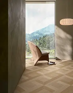 Background tile, Effect wood, Color multicolor, Glazed porcelain stoneware, 60x60 cm, Finish antislip