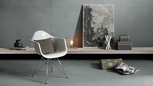 Bakgrunnsflis, Farge grå, Uglasert porselenssteintøy, 120x120 cm, Overflate sklisikker