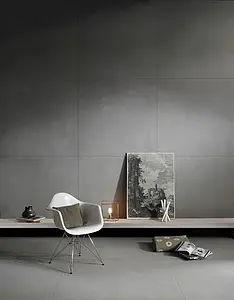 Azulejo de fundo, Cor cinzento, Grés porcelânico não vidrado, 120x120 cm, Superfície antiderrapante