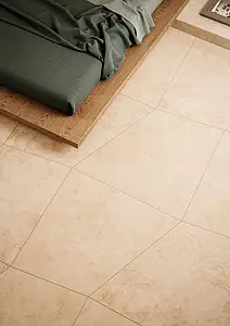 Bakgrundskakel, Textur cotto, Färg beige, Oglaserad granitkeramik, 116.7x119 cm, Yta matt