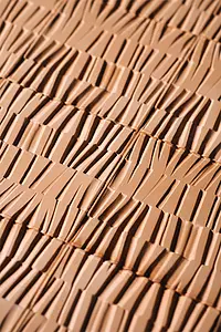 Grundflise, Farve brun, Stil håndlavet, Keramik, 15x15 cm, Overflade 3D