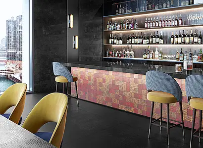 Background tile, Color black, Unglazed porcelain stoneware, 120x250 cm, Finish antislip