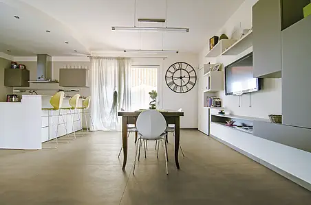 Background tile, Effect concrete, Color beige, Unglazed porcelain stoneware, 120x120 cm, Finish antislip