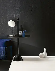 Background tile, Effect concrete, Color black, Unglazed porcelain stoneware, 120x250 cm, Finish antislip