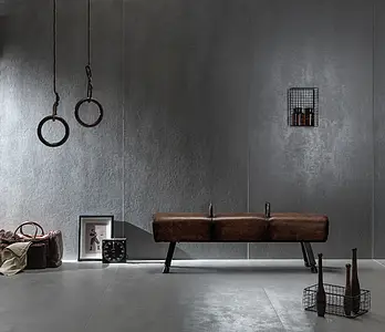 Background tile, Effect concrete, Color grey, Unglazed porcelain stoneware, 120x250 cm, Finish antislip