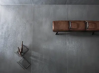 Background tile, Effect concrete, Color grey, Unglazed porcelain stoneware, 120x250 cm, Finish antislip