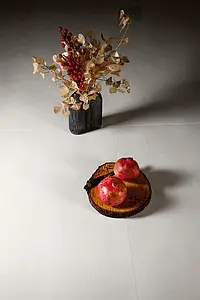 Background tile, Effect concrete, Color white, Unglazed porcelain stoneware, 120x120 cm, Finish antislip
