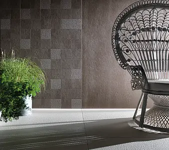 Background tile, Effect concrete, Color brown, Unglazed porcelain stoneware, 120x250 cm, Finish antislip