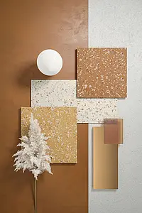 Bakgrundskakel, Textur cementmosaik, Färg beige, Oglaserad granitkeramik, 30x60 cm, Yta halksäker