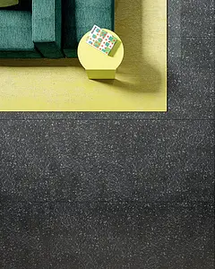 Carrelage, Effet terrazzo, Teinte verte,noire, Grès cérame non-émaillé, 120x120 cm, Surface antidérapante