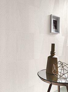Background tile, Effect fabric, Color white, Unglazed porcelain stoneware, 120x250 cm, Finish matte