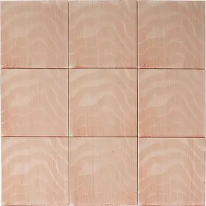Grundflise, Farve lyserød, Stil designer, Majolika, 20x20 cm, Overflade blank
