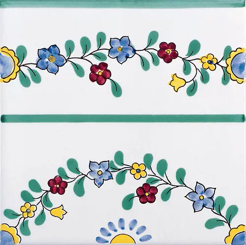Ceramiche Giovanni De Maio, Ceramica Artistica Vietrese, Serto Fiorito Terminale
