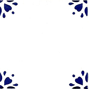 Angoli Rosetta Blu Decori Giovanni De Maio Ceramica Artistica Vietrese