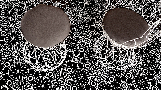 Background tile, Color black & white, Style handmade, Majolica, 20x20 cm, Finish glossy