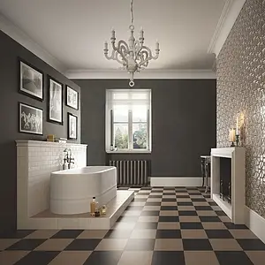 Background tile, Effect unicolor, Color white, Ceramics, 6.5x13 cm, Finish glossy