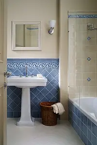 Background tile, Effect unicolor, Color sky blue, Ceramics, 13x13 cm, Finish glossy