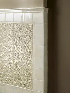 Background tile, Effect crackle glaze, Color beige, Ceramics, 13x13 cm, Finish glossy