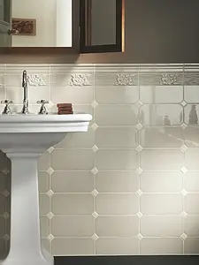 Background tile, Effect unicolor, Color beige, Ceramics, 13x26 cm, Finish glossy