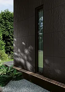 Background tile, Effect slate, Color black, Glazed porcelain stoneware, 30x60 cm, Finish matte