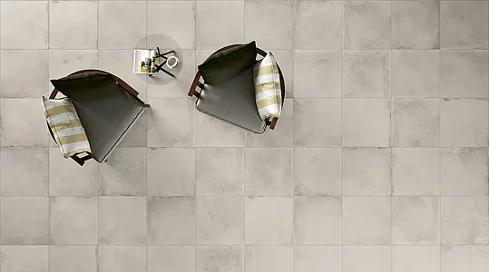 Background tile, Effect concrete, Color grey, Glazed porcelain stoneware, 90x90 cm, Finish antislip