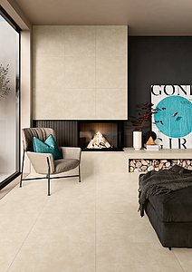 Background tile, Effect concrete, Color beige, Glazed porcelain stoneware, 60x60 cm, Finish matte