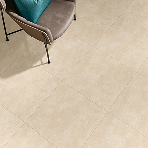 Grundflise, Effekt beton, Farve beige, Glaseret porcelænsstentøj, 60x60 cm, Overflade mat
